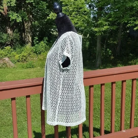 Ladies Swimsuit  Pullover Coverup   Eyelet Top sz  Large - Picture 4 of 13